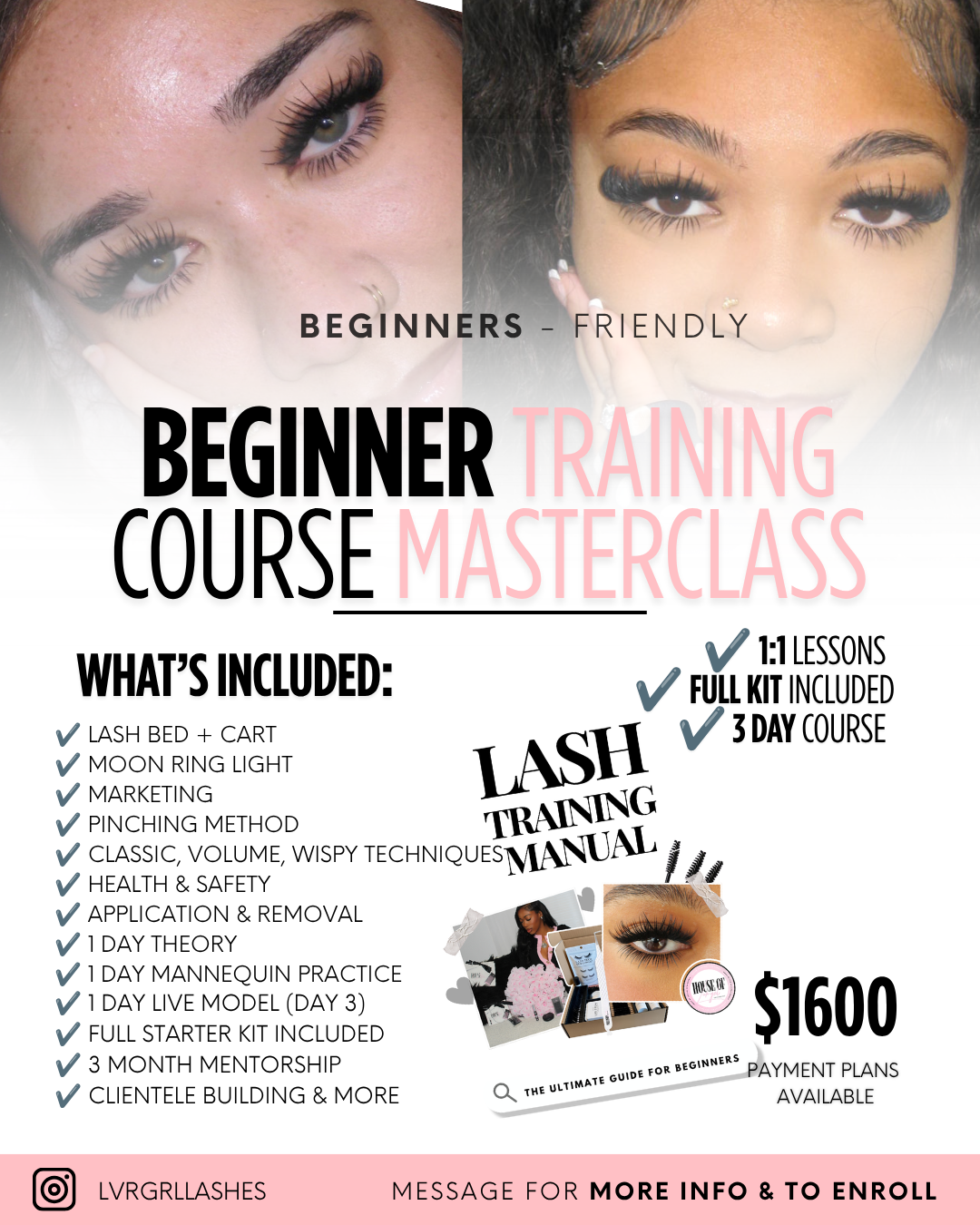 3 Day: Beginner Lash Training Course