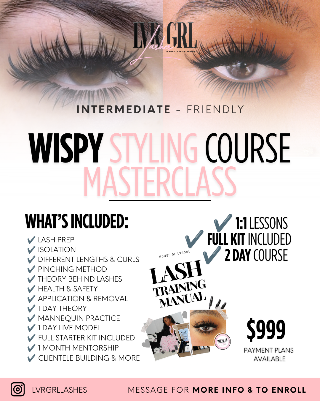 2 Day: Wispy Styling Masterclass Course