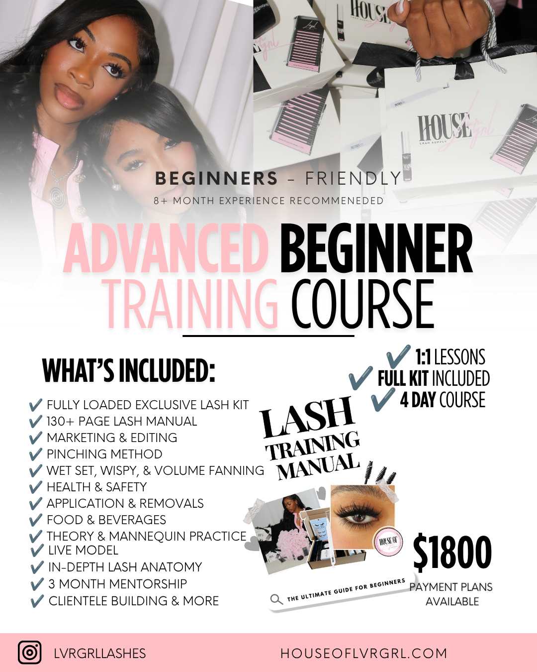 4 Day: Advanced Beginner Lash Training Course
